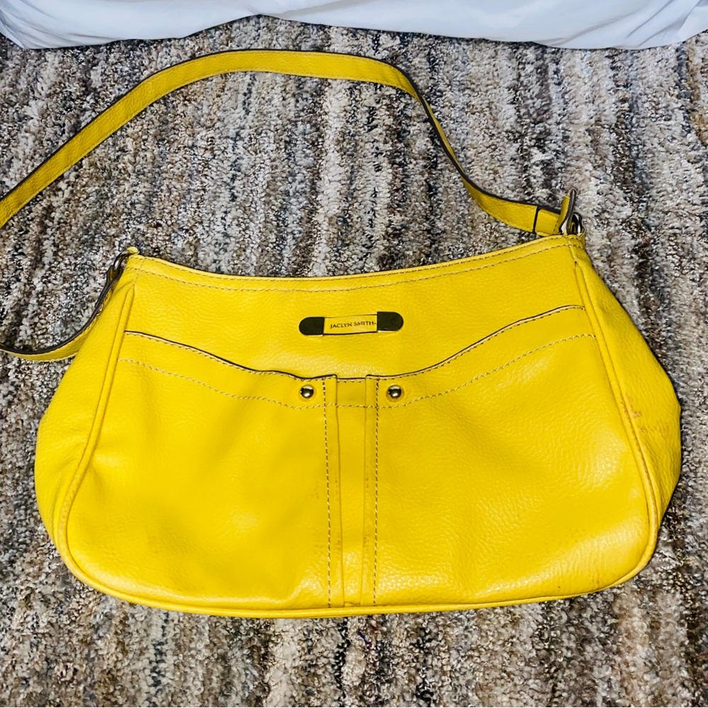 Jaclyn Smith Vibrant Yellow Shoulder Bag